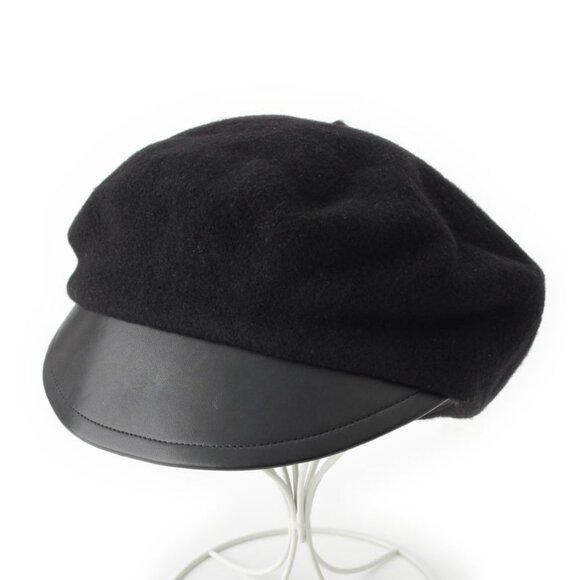 Dior Wool Logo Charm Bee Embroidery Beret Hat 81 Ddr921 G103 Black 57